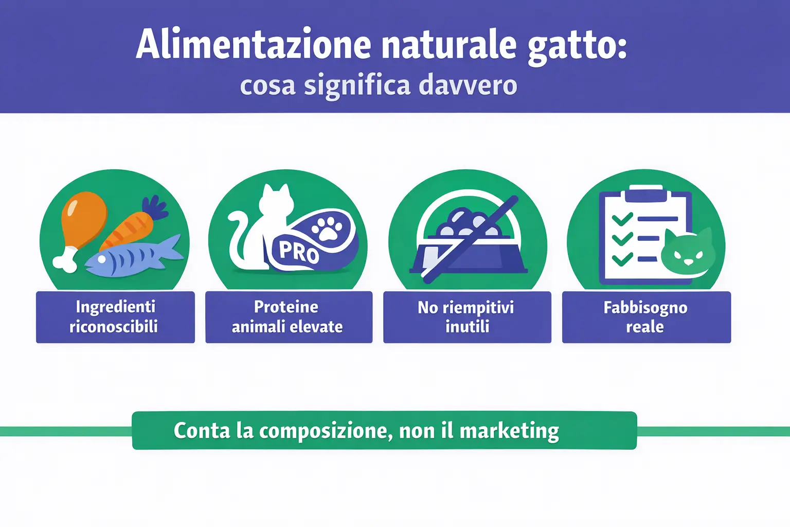 alimentazione naturale gatto cosa significa