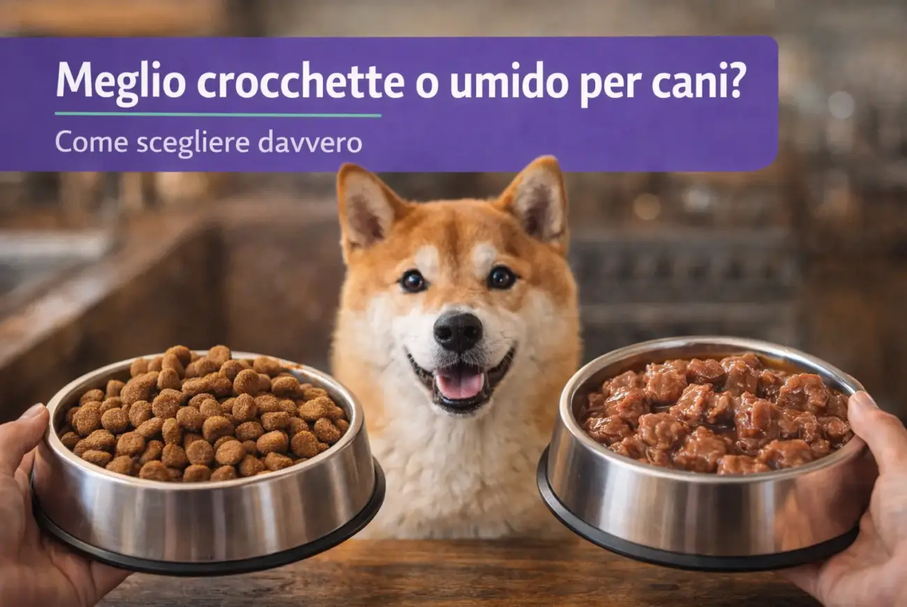 Cani e cibo crocchette vs umido